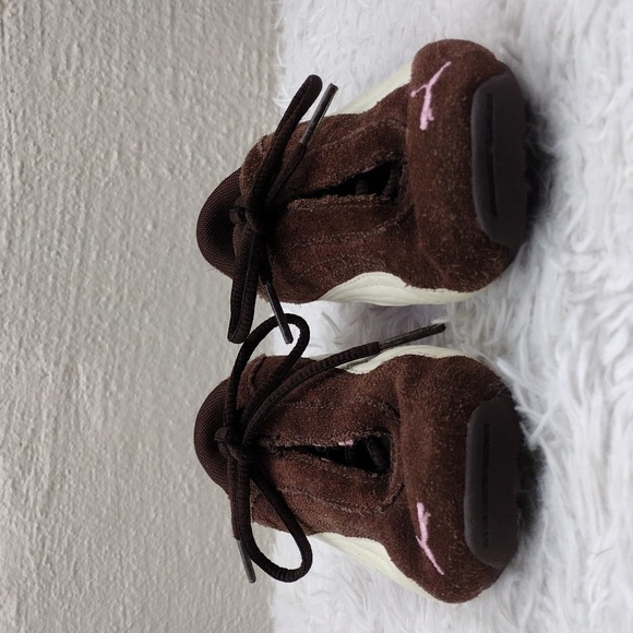 Puma Growth Control System Brown Pink Suede Round Toe Low Top Lace Up Sneakers - Picture 3 of 16